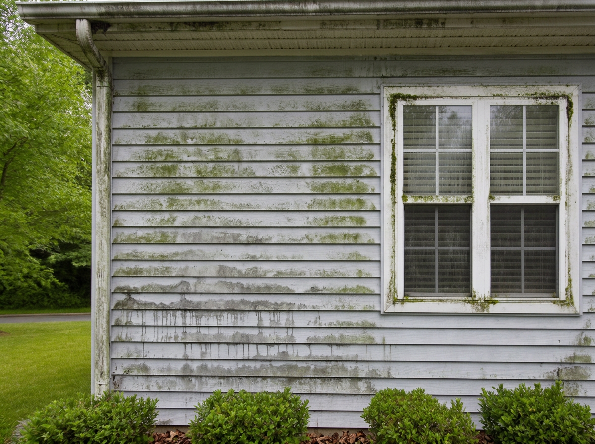 Before — House siding soft washing before and after in Freeport, IL